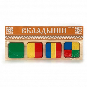 Доска-вкладыш из серии Геометрия - Квадрат, 10 деталей (Томик, 332 ТОМИК)